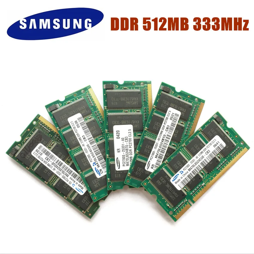 SAMSUNG SEC DDR DDR1 512 МБ 1 ГБ 333 МГц PC-2700S 512 Мб память ноутбука оперативная память для ноутбука SODIMM 333 подходит для Intel, подходит для AMD PC2700S