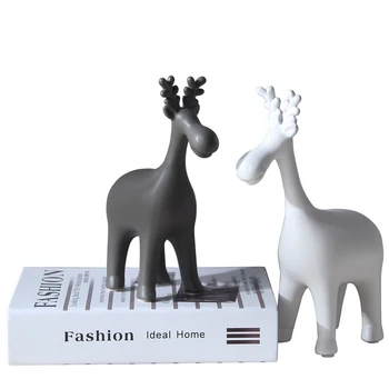 

Ceramic Elk Ornaments Matte Craft Gifts Home Decoration Counters Mordern Wine Cupboards Birthday Wedding Housewarming Gifts