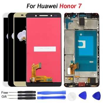 

For HUAWEI Honor 7 Display Touch Screen Digitizer Frame for Honor7 4G LTE Replacement Parts for Huawei Honor 7 LCD Display