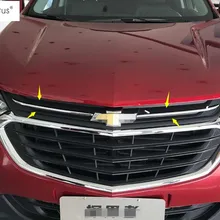 ABS Glossy Middle Grille Logo Decor Trim For Chevrolet Chevy Equinox 2018 2019 2020