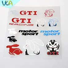 12x12cm GTI Racing Motor Sport Evil Rabbit Sticker Set Refitting Car Styling Decals DIY Body Window Exterior Interior for VW