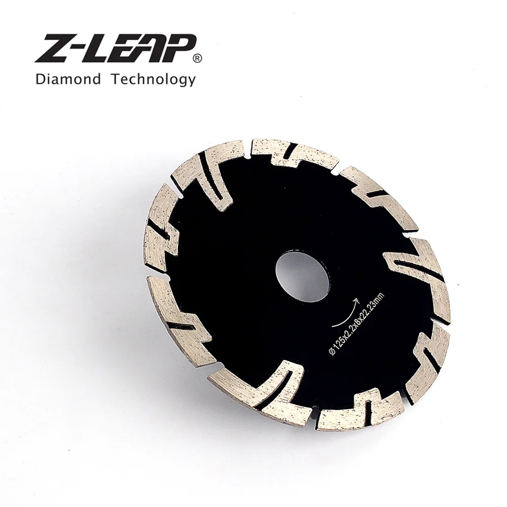 Z-LEAP защитный зубы пилы 5 дюймов 125 мм Turbo Алмазные диски для бетона Гранит дисковые пилы Arbor 22,23 мм