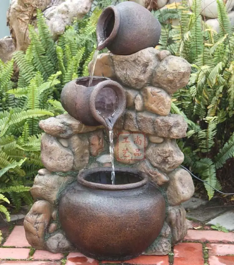 Imitation stone water fountains broken pottery ornaments European