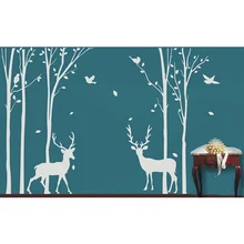  Sale Personalized Deer Birch Tree Vinyl Decal Wall Sticker Art Mural Home Decor New 180x281cm 