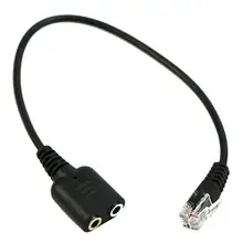 

HIPERDEAL HOT HDMI Cable Dual 3.5mm Female to RJ9 Jack Adapter Convertor PC Headset Telephone Using Cable Jun5