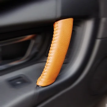 

For Land Rover Discovery Sport 2016 2017 2018 Cow Leather Interior Door Handle / Ceiling handle Cover Trim