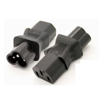 

50pcs/lot AC power socket Adapter IEC320 C13 to C6 Inlet Industrial socket Plug C6 to C13 connector Electrical Socket converter
