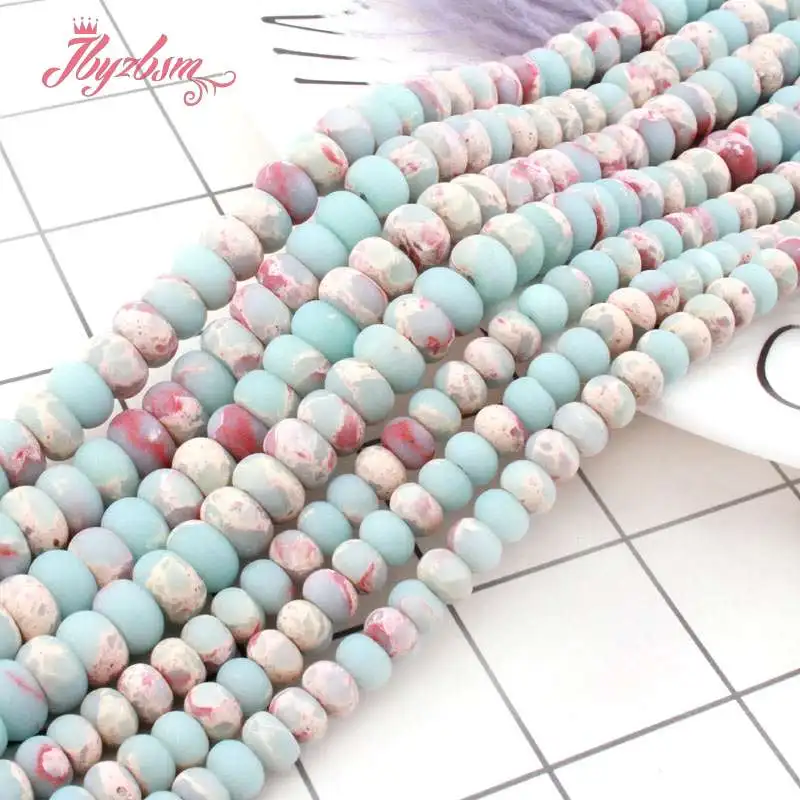 3x6/5x8 мм Rondelle Frost Matte Snakeskin ShouShan Jaspers каменные бусины для самостоятельного