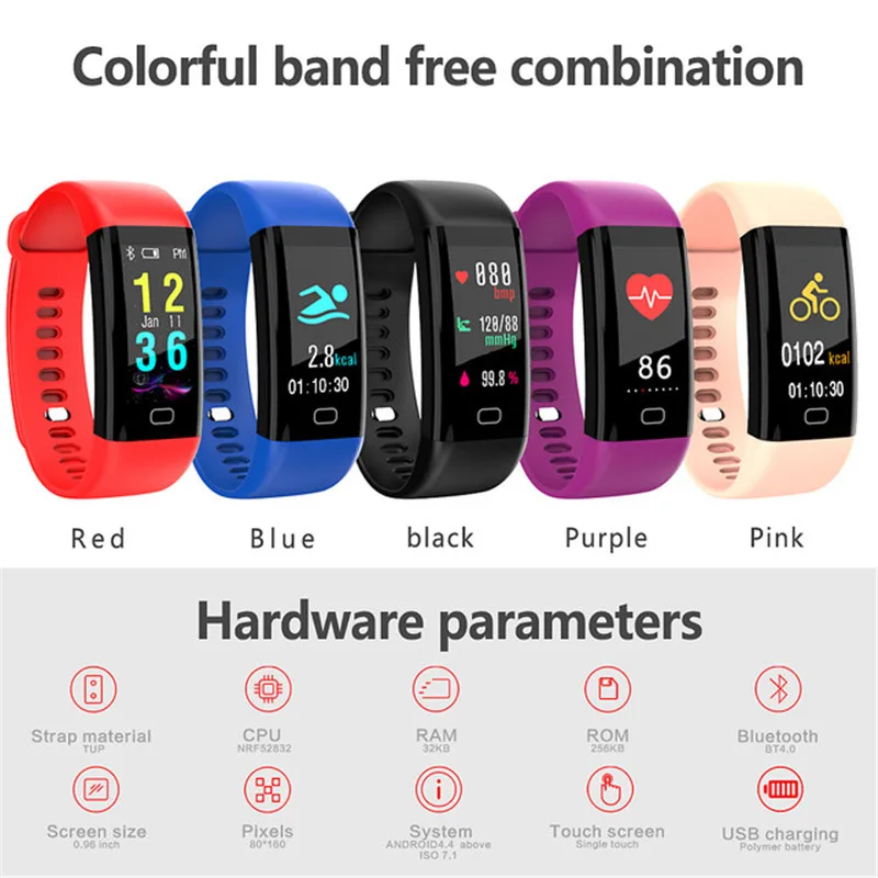 F07 Corol смарт-Браслет фитнес-браслет трекер счетчик шагов smartBand здоровье Пульс крови трекер на запястье