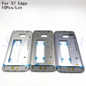 

10Pcs/Lot Middle Faceplate Frame For Samsung Galaxy S7 Edge Single Card Mid Plate LCD Supporting Frame Bezel Housing
