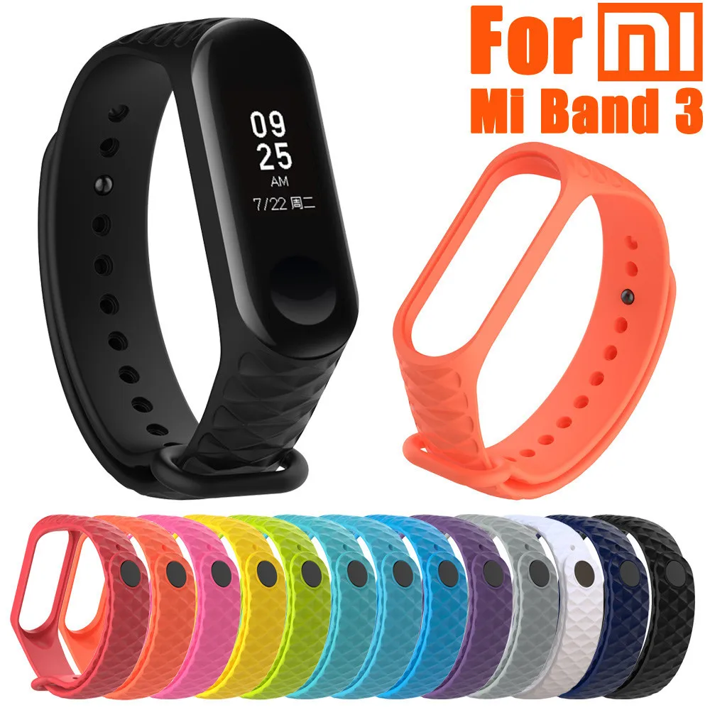 

Fashion Sport Soft Silicone Replacement Wristband Wrist Strap For Xiao Mi Band 3 SmartWatch Sporting Goods Accessories