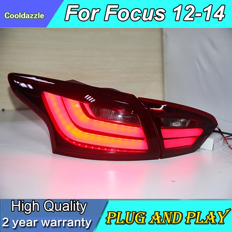 

For Ford Sedan Focus 3 LED Strip Tail Lamp Taillights 2012 2013 2014 Year With Reverse Light Parking Lights Running Lights