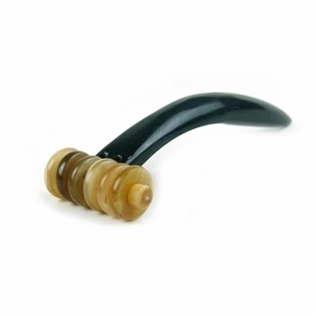 

1pcs 6 Wheel Natural Black Buffalo Horn Jade Roller Points Stick Beauty Health Slimming Thin Face Facial Massage Tool 2020 NEW