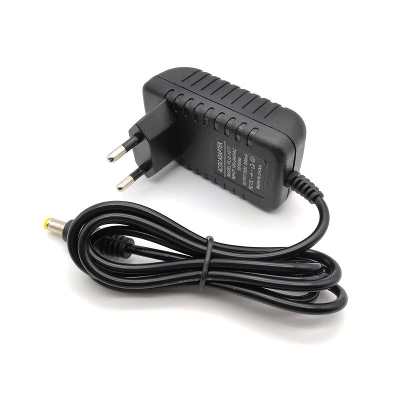 5V 2A 5.5x2.5mm / 5.5*2.5mm Wall Home Charger EU US Plug with Stripes Power Supply Adapter High Quality