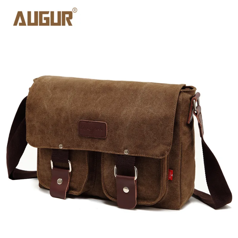 Buy 2016 Canvas Leather Crossbody Bag Men Military