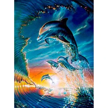 

Diy Diamond Painting Cross Stitch Dolphin Diamond Mosaic Embroidery Crafts Diamond Embroidery Home Decor Christmas Gifts