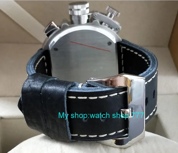 50 мм parnis с черным циферблатом, левая рука, автоматический, с автоматическим движением, мужские многофункциональные светящиеся часы dfgd202A