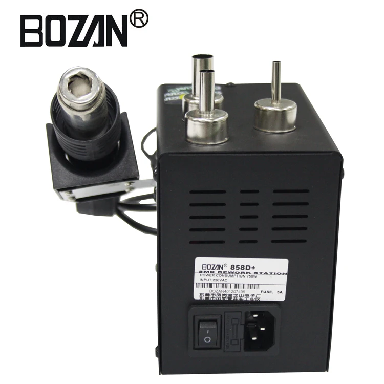 Паяльная станция BOZAN 858D + 220V тепловая пушка SMT с горячим воздухом сварочные
