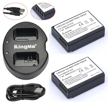 

2Pcs LP-E10 LPE10 LPE10 Rechargeable Li-ion Batteries + Dual Charger For Canon EOS 1100D 1200D Kiss X50 X70 Rebel T3 T5