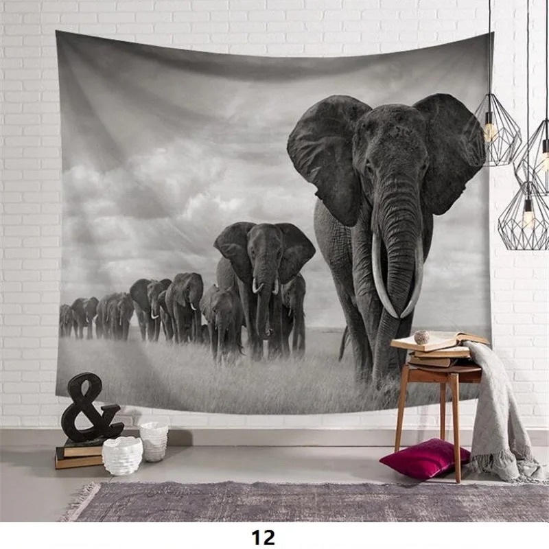 150cm/203cm Tapestry Home Decor Animals Tapestries Elephant Pattern