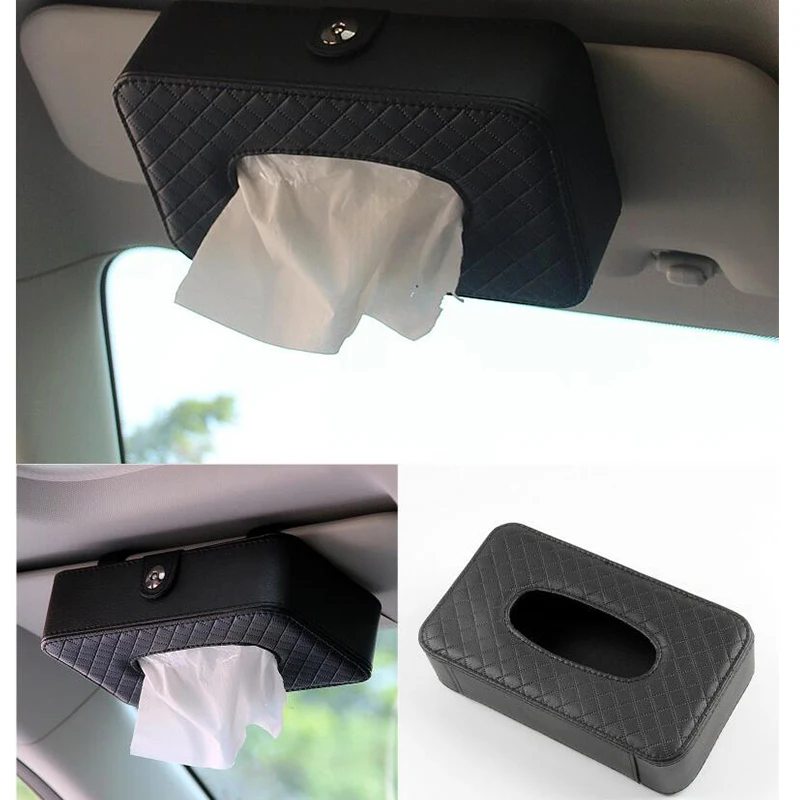 Fashion Car sun visor Tissue box Auto accessories holder Paper napkin