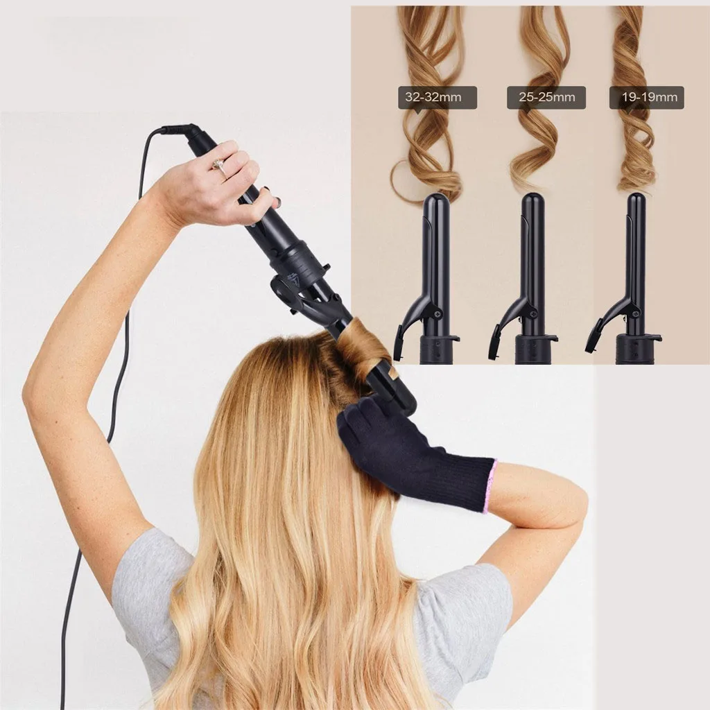 

Magic Curling Irons 3 in 1 Interchangeable Hair Curlers Deep Curly Styler Ceramic Wand Wave Machine Spiral Hair Styler