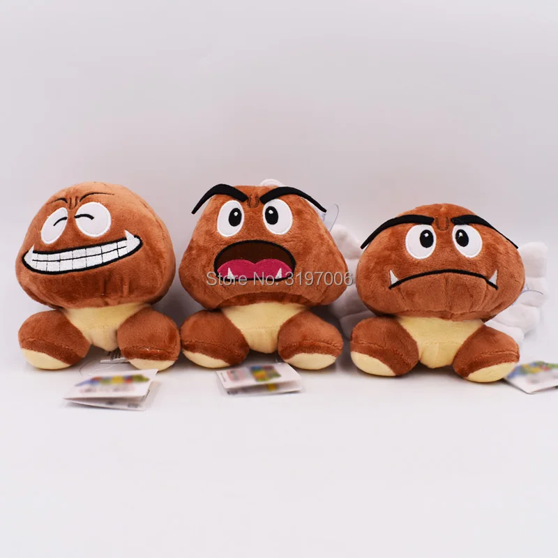 Супер Марио Bros Goomba плюшевые Мультяшные куклы мягкие игрушки 12 см 5 стилей выбрать PP хлопковые игрушки Фигурки Куклы для детских подарков