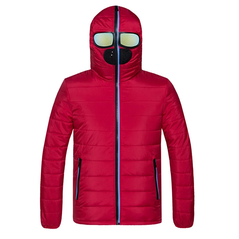 Gaz маска куртка мужская зимняя теплая полное окружение пальто мужские повседневные очки ветровка Толстая Мужская Уличная Куртка jaqueta masculina
