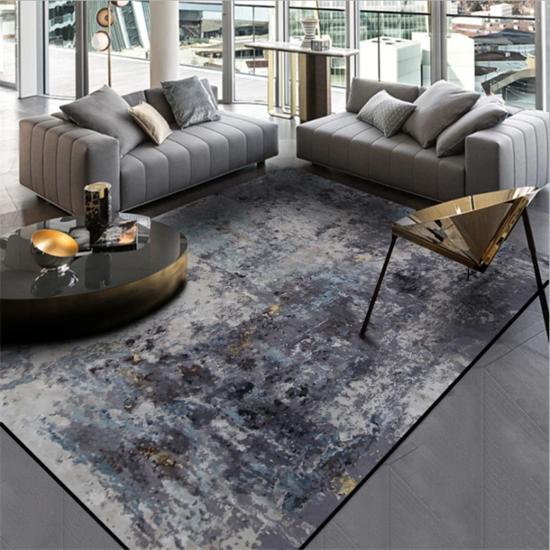 Современный абстрактный ковер для гостиной, спальни, скандинавский абстрактный серый чернильный ковер для спальни, декор детской комнаты