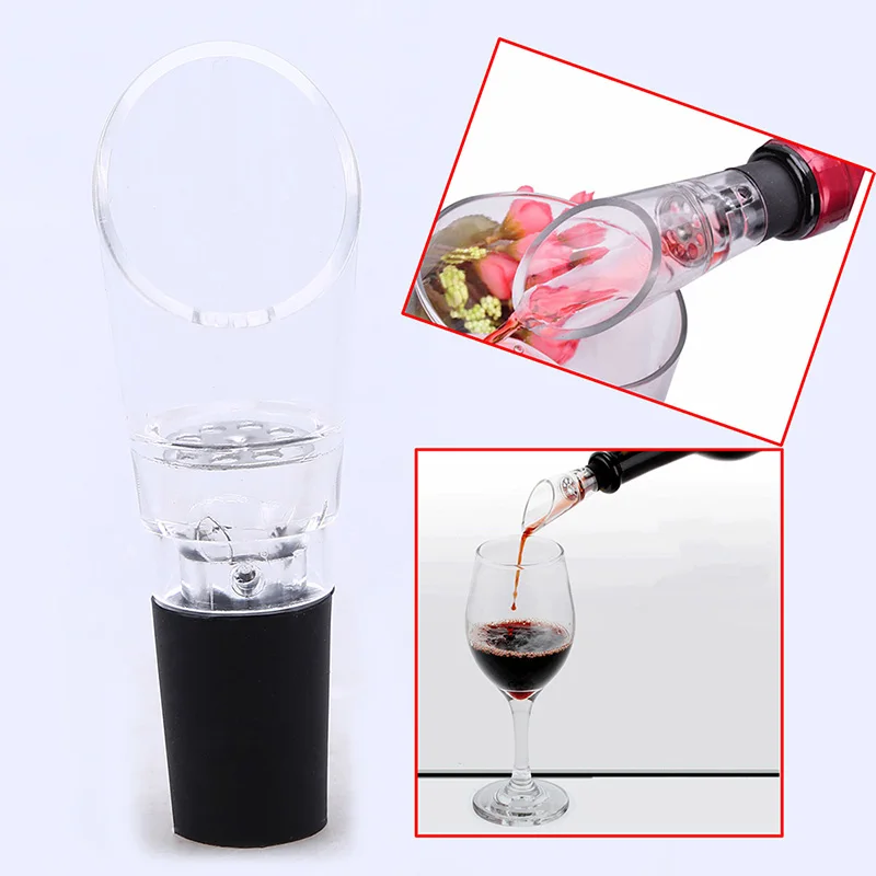 WHISM Acrylic Aerating Wine Pourer Decanter Red Wine Bottle New
