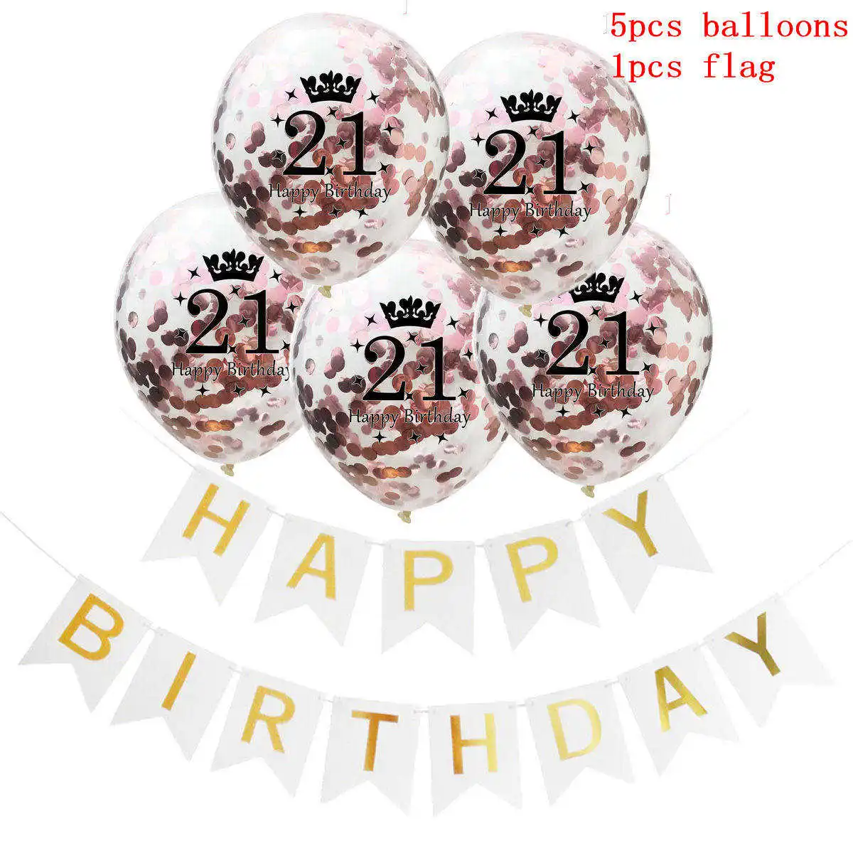

6pcs 12inch Rose Gold Latex Kids Balloon Birthday Flag Decorations Latex Ballon High Quality Party Decorations Party Decor