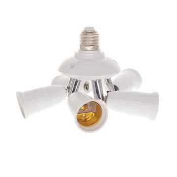 

5 in 1 / 4 in 1 /3 in 1 E27 to E27 Base Light Lamp Bulb Adapters Holder Socket Splitter for Home Office Daylight Bulbs