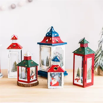 

2020 New Christmas Lights Candlestick Candle Holder Festival Craft Windproof Home Party Decoration Gift for Kids new Year