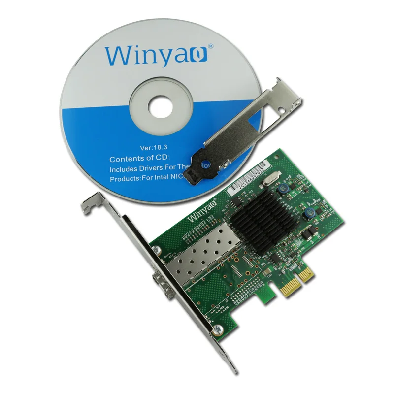1 порт Fibre Channel NIC Card PCI E x1 Gigabit Ethernet адаптер JL82576EB чипсет|card bus adapter|adapter weavercard audio |