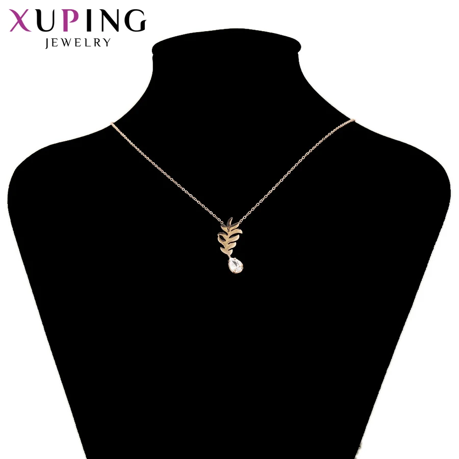 Xuping модное ожерелье с покрытием из розового золота, очаровательное стильное длинное ожерелье, Высококачественная цепочка, ювелирное изделие, подарок S76, 2-43865