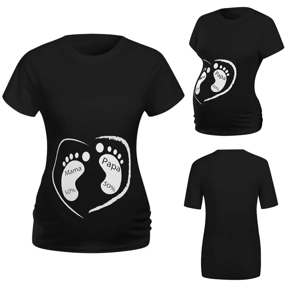 

Women Breastfeeding Clothes Women Maternity Short Sleeve Cartoon Print Tops T-shirt Pregnancy Clothes ropa maternal A1
