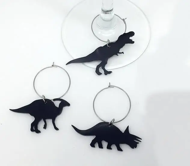 

New arrival black dinosaurs drop earrings punk hip hop small cute dinosaurs earrings for men women best gift rock jewelry