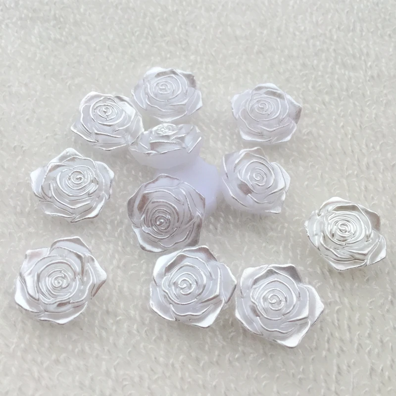 20 шт./лот 18 мм белые полимерные Маленькие розы с плоской задней стороной Кабошон DIY декоративные ремесленные Scrapbooking-A970