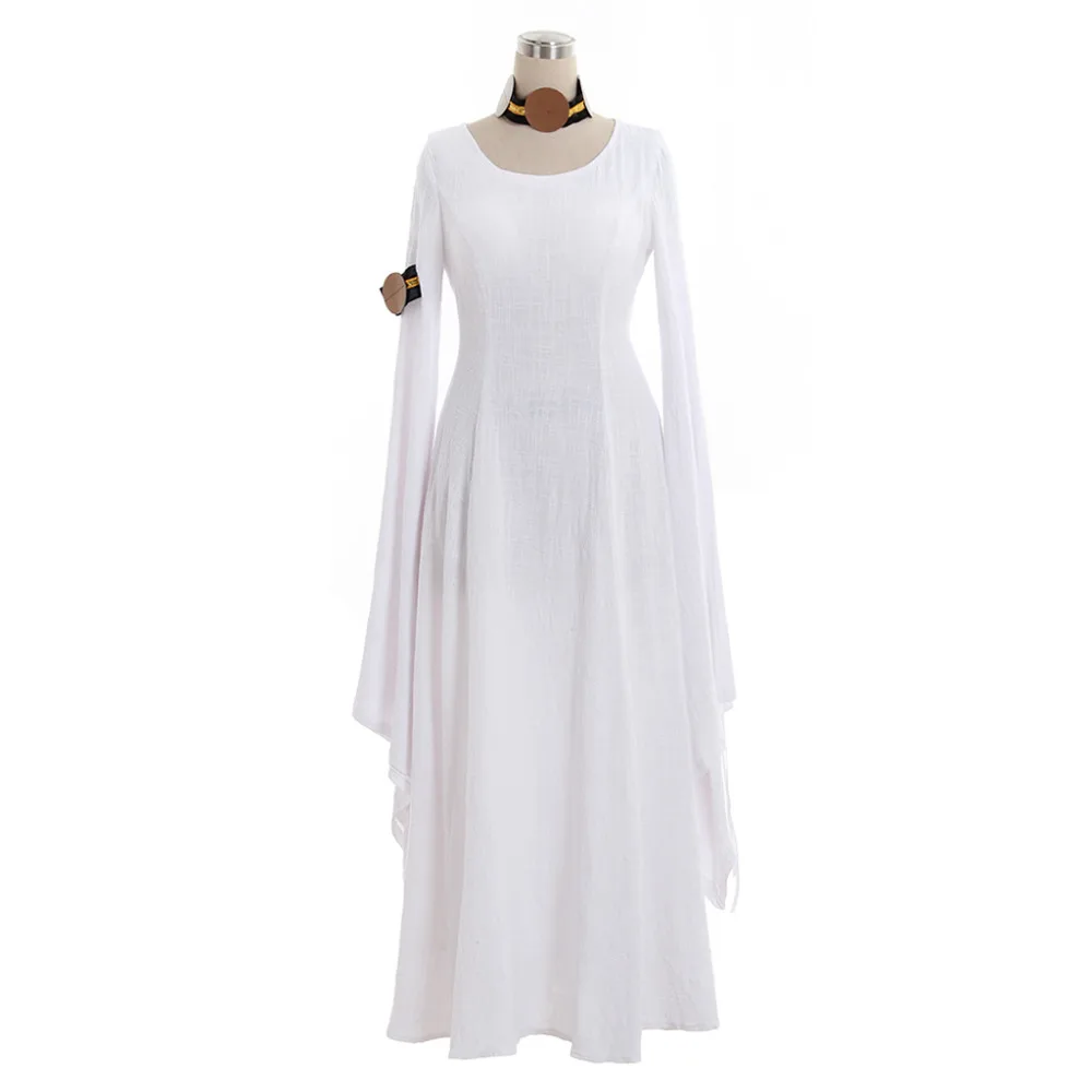 Средневековое платье для косплея с длинными рукавами; белое льняное платье средневекового Ренессанса; маскарадное платье 18 века; бальное платье; костюм