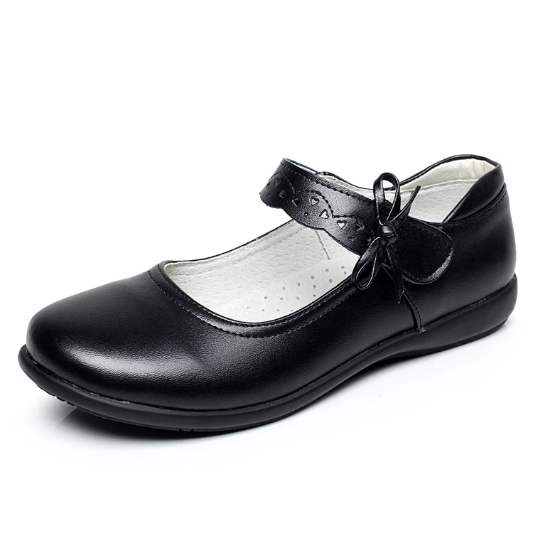 Children Girls Leather Shoes Fashion Black Single Princess Student School Spring/Autumn