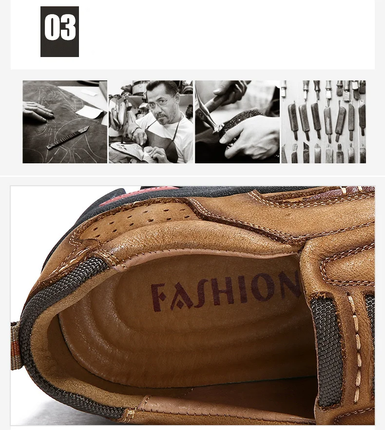New Outdoor Hiking Shoes Breathable Sport Sneakers for Men Genuine Leather Causal Shoes Comfortable Trekking Shoes  (10)