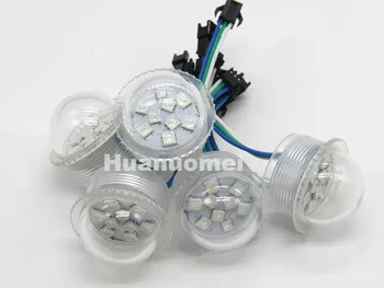 

9LEDs 35mm UCS1903 led pixel module light source;9pcs 5050 smd rgb led; waterproof IP67,DC12V