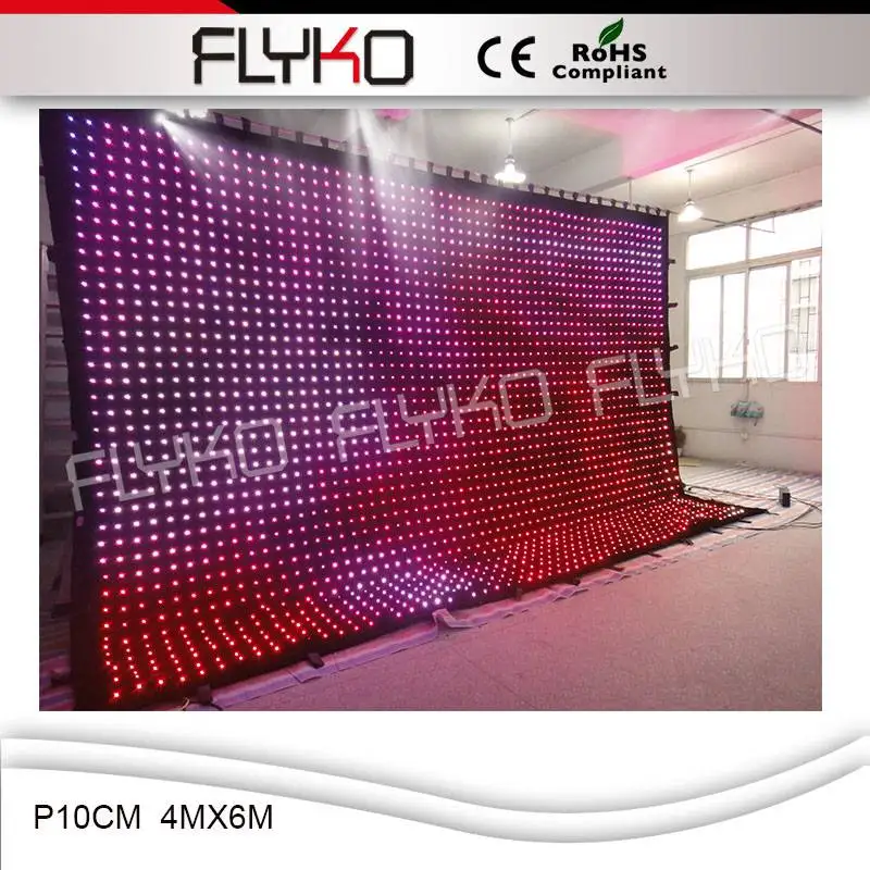 Новый продукт 2016 p10cm 4m x 6m Европа Горячая Продажа Гибкая мягкая сетка LED занавес