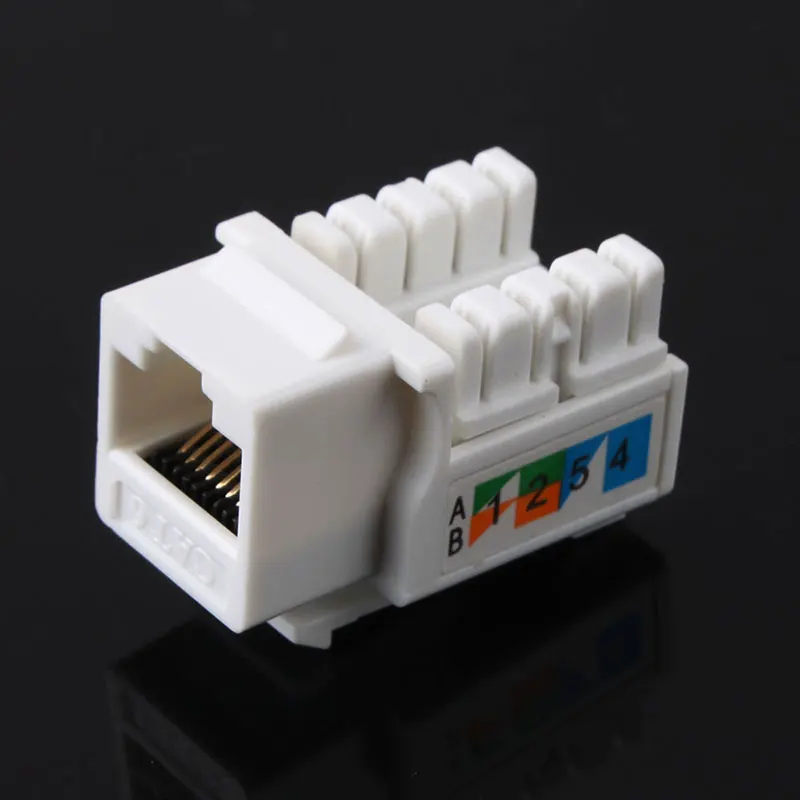 10 шт./лот CAT6 RJ45 110 удар вниз Keystone сетевой разъем Ethernet#53089