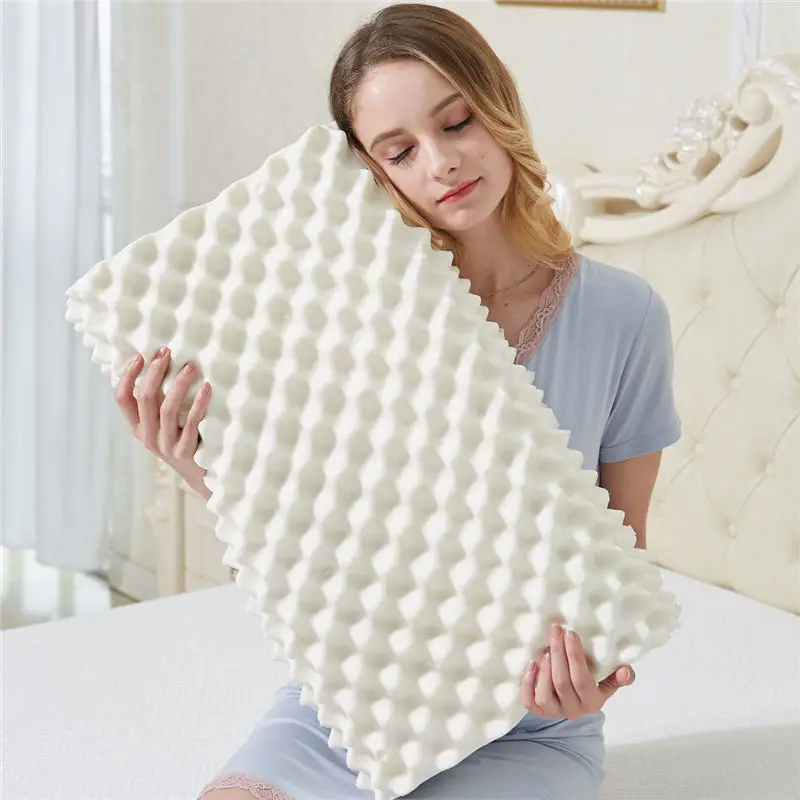 Puren Latex thailand Pure Natural Latex Pillow Remedial Neck Protect Vertebrae Health Care Orthopedic Pillow Slow Rebound