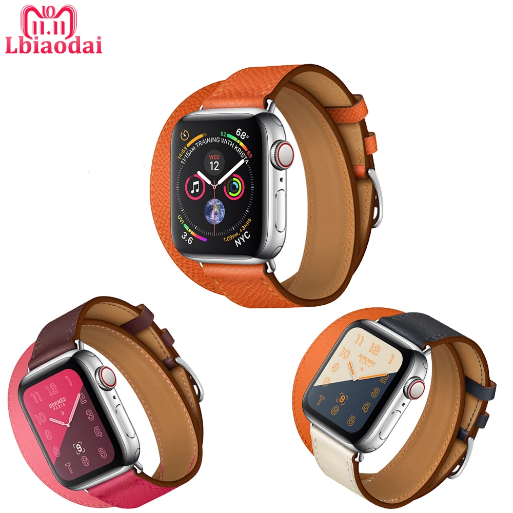 

Leather strap For correa Apple Watch band 42mm/38mm 44mm 40mm iwatch series 4 3/2/1 single tour Wrist watchband bracelet belt