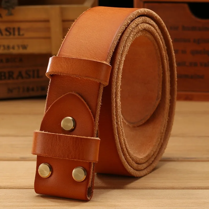 belt leather without gold smooth buckle for mens belts luxury cowboys camel brown match famous ...