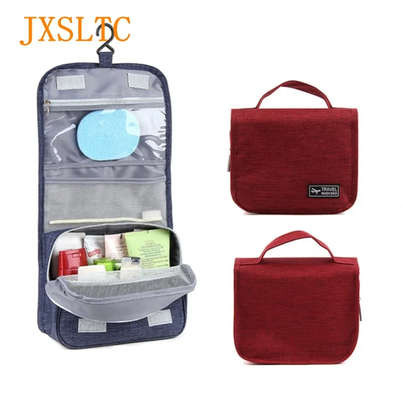 

JXSLTC Portable Beautician Cosmetic Bag Waterproof Hanging Toilet Bags Folding Travel Accessories Suitcase Makeup Organizer Bag