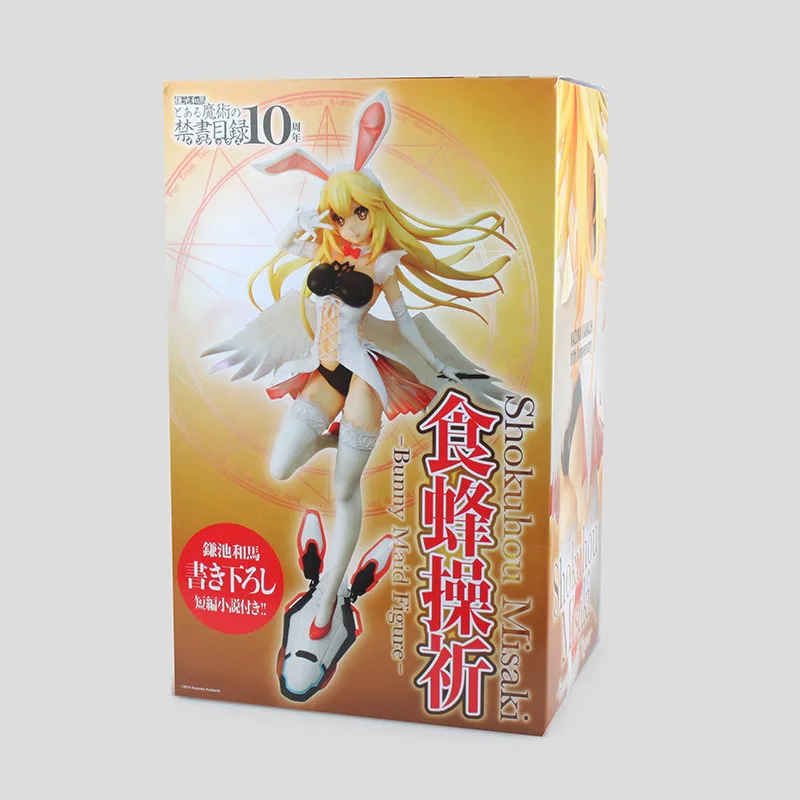 Аниме Toaru Kagaku No Railgun Shokuhou Misaki Buny Maid Girl PVC Фигурки игрушки куклы Brinquedos 33 см|figure toy|figure
