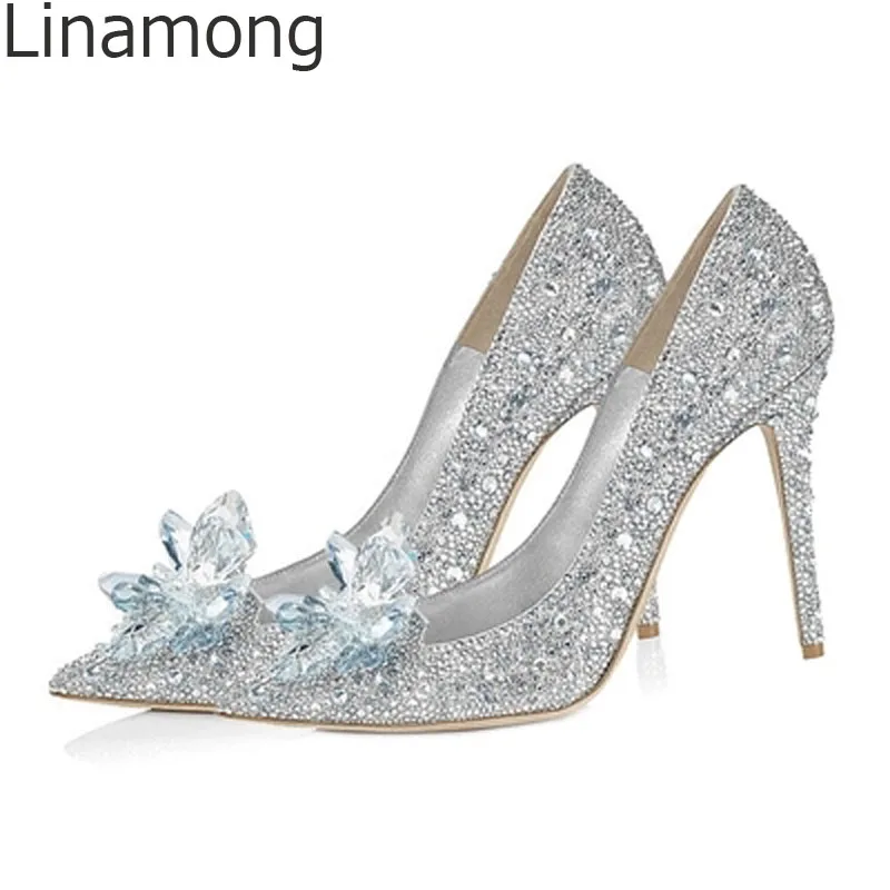 Женские туфли лодочки на шпильке со стразами и цветами|women stiletto heels|stiletto heelsshoes woman |